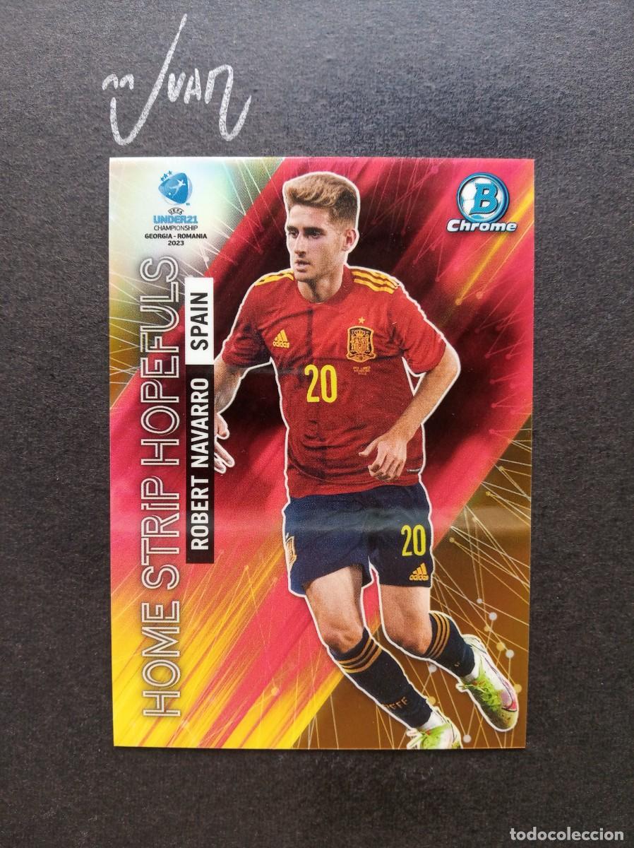 Football Stickers: NUMERADA A #/50 ROBERT NAVARRO ESPA&Ntilde;A ATHLETIC CLUB ⚽ TOPPS &reg; BOWMAN CHROME UEFA EURO UNDER 21 2023