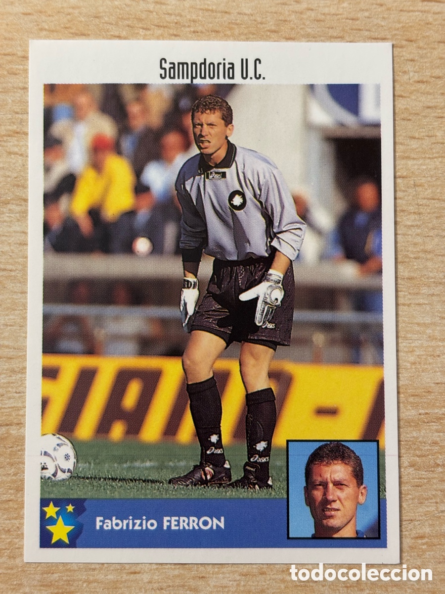 Fu&szlig;ball-Sticker: # 229 Ferron Italia Sampdoria Mejores Equipos de Europa 97-98 Panini