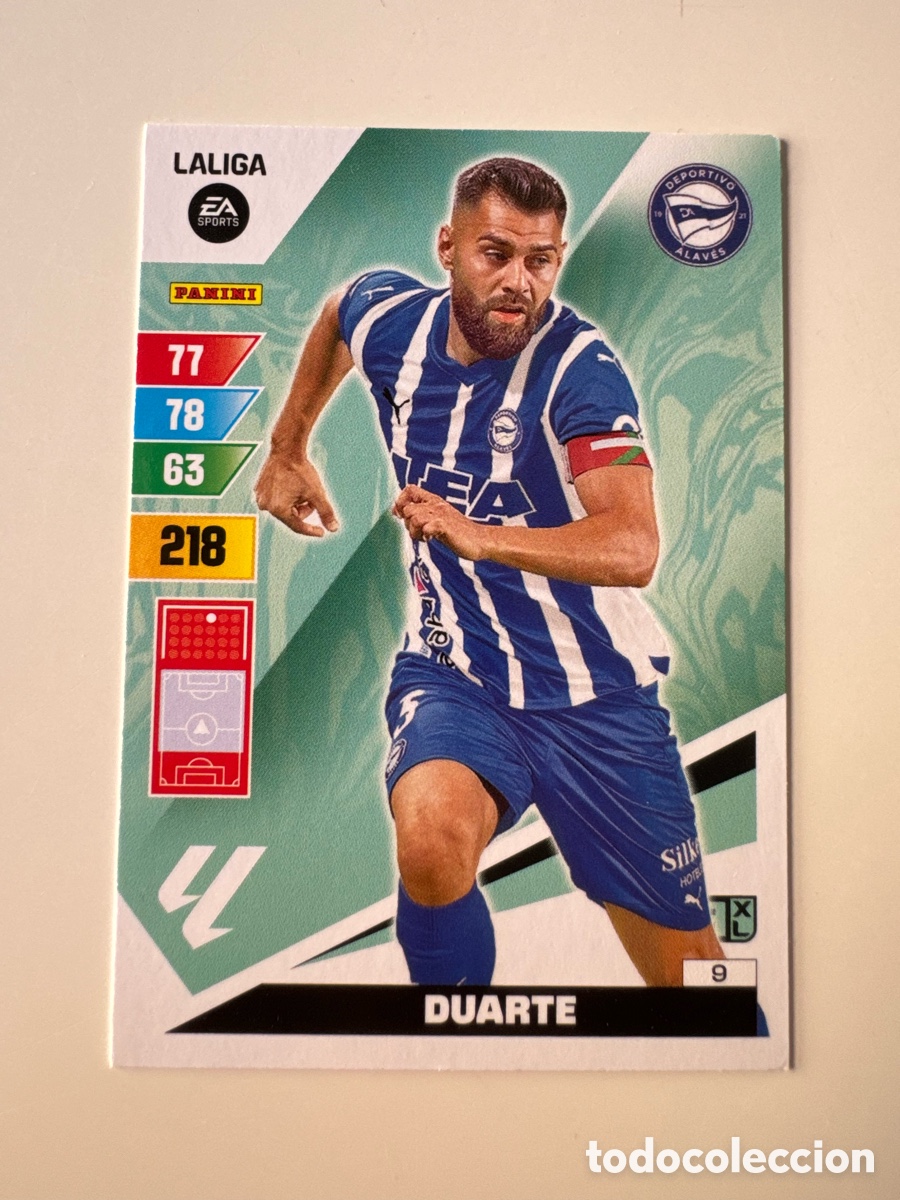 Cromos de F&uacute;tbol: PANINI ADRENALYN XL La Liga 2023 2024 23 24 Rub&eacute;n Duarte Deportivo Alav&eacute;s N&ordm;9