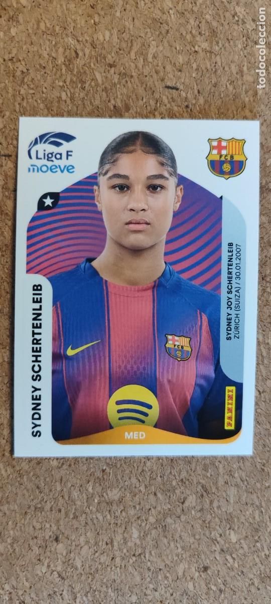 Cromos de F&uacute;tbol: LIGA F MOEVE 2025/26 FEMENINA STICKER SYDNEY SCHERTENLEIB FC BARCELONA # 94A PANINI