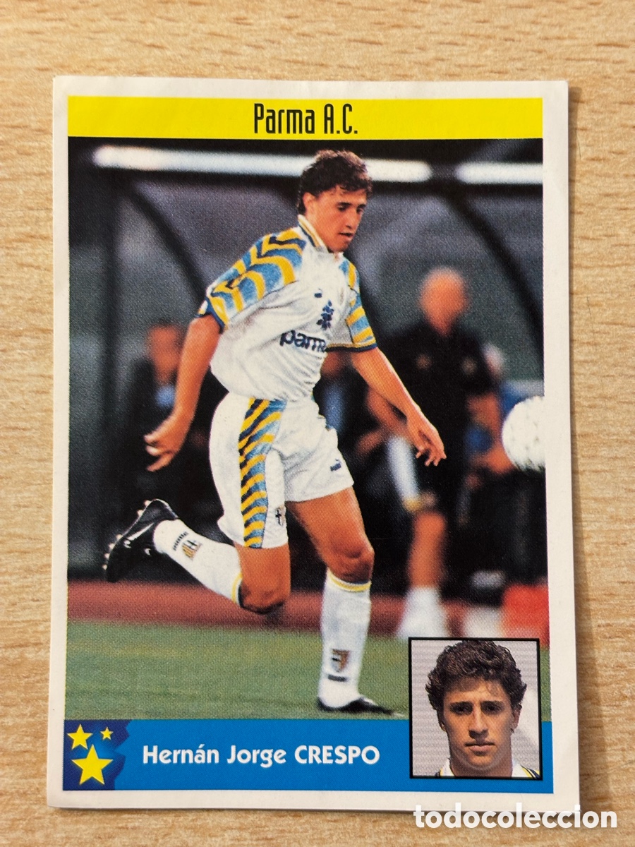 Cromos de F&uacute;tbol: # 215 Crespo Argentina Parma AC Italia Mejores Equipos de Europa 97-98 Panini