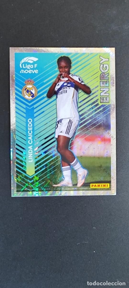 Cromos de F&uacute;tbol: LIGA F MOEVE 2025/26 FEMENINA STICKER ENERGY LINDA CAICEDO REAL MADRID # 344 PANINI
