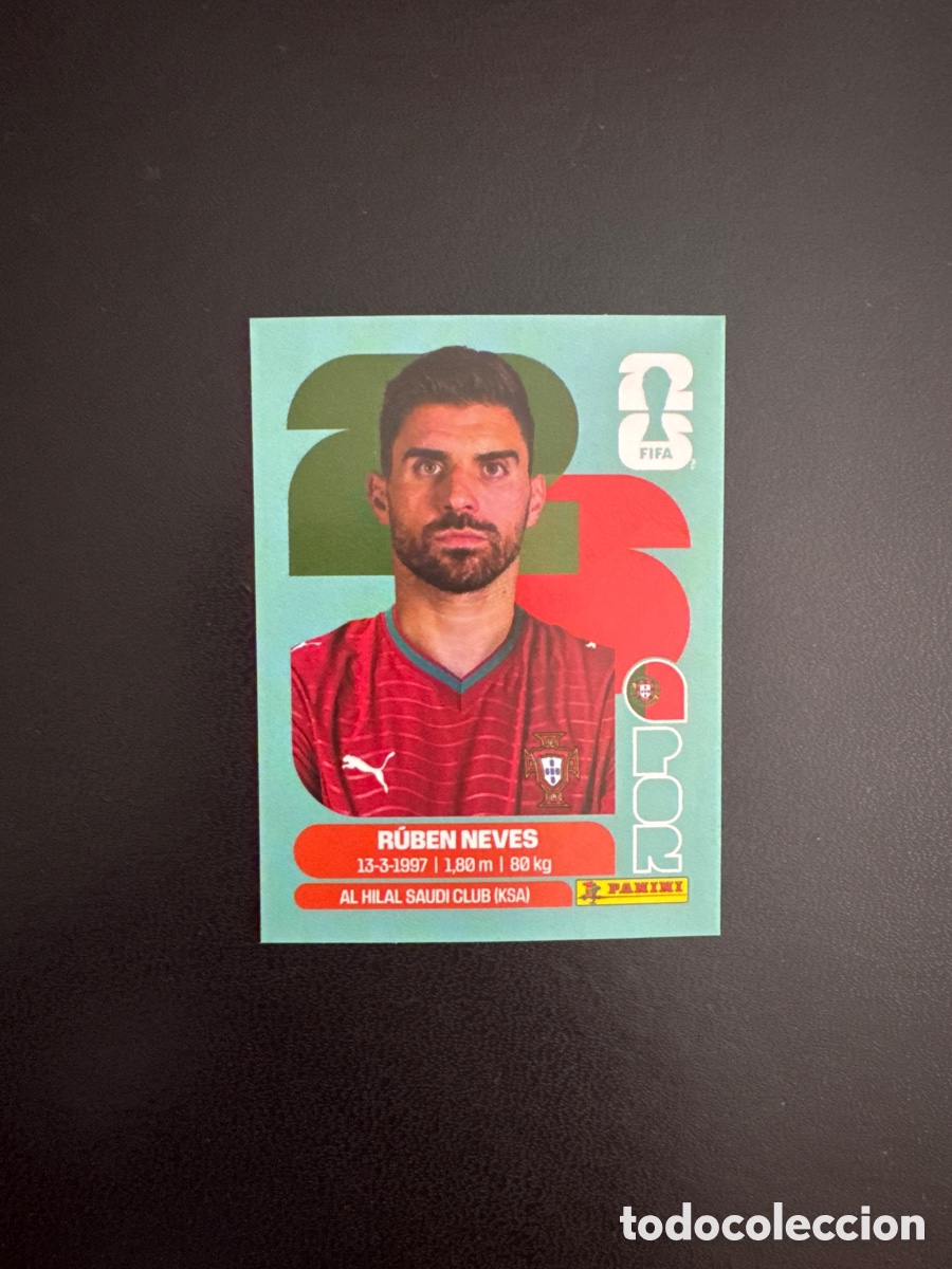 Cromos de F&uacute;tbol: RUB&Eacute;N NEVES PORTUGAL N&Uacute;MERO POR 11 MUNDIAL 2026 WORLD CUP