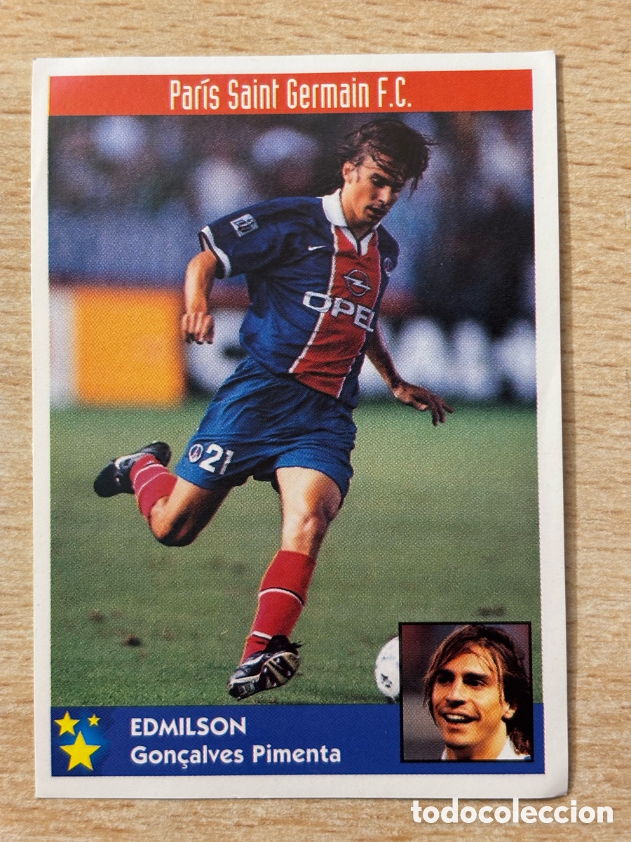 Cromos de F&uacute;tbol: # 204 Edmilson Brasil PSG Francia Mejores Equipos de Europa 97-98 Panini