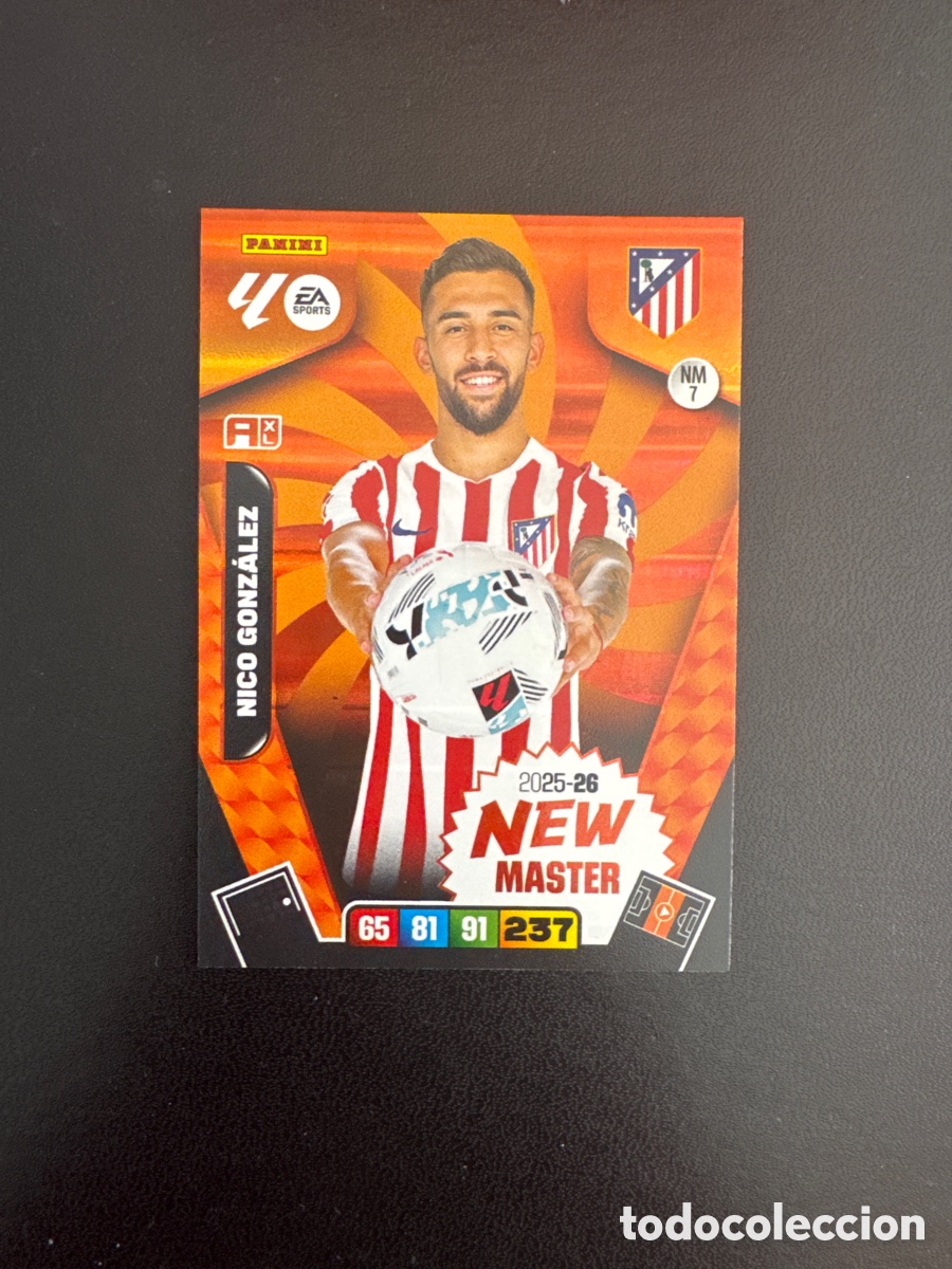 Cromos de F&uacute;tbol: NICO GONZ&Aacute;LEZ NEW MASTER NUMERO NM7 ADRENALYN 2025 2026