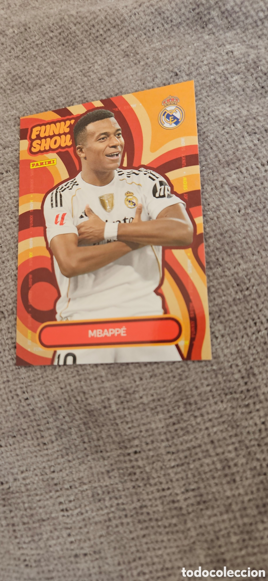 Cromos de F&uacute;tbol: Mbappe 52 real Madrid Funky show real Madrid panini club 2025-2026 25 26