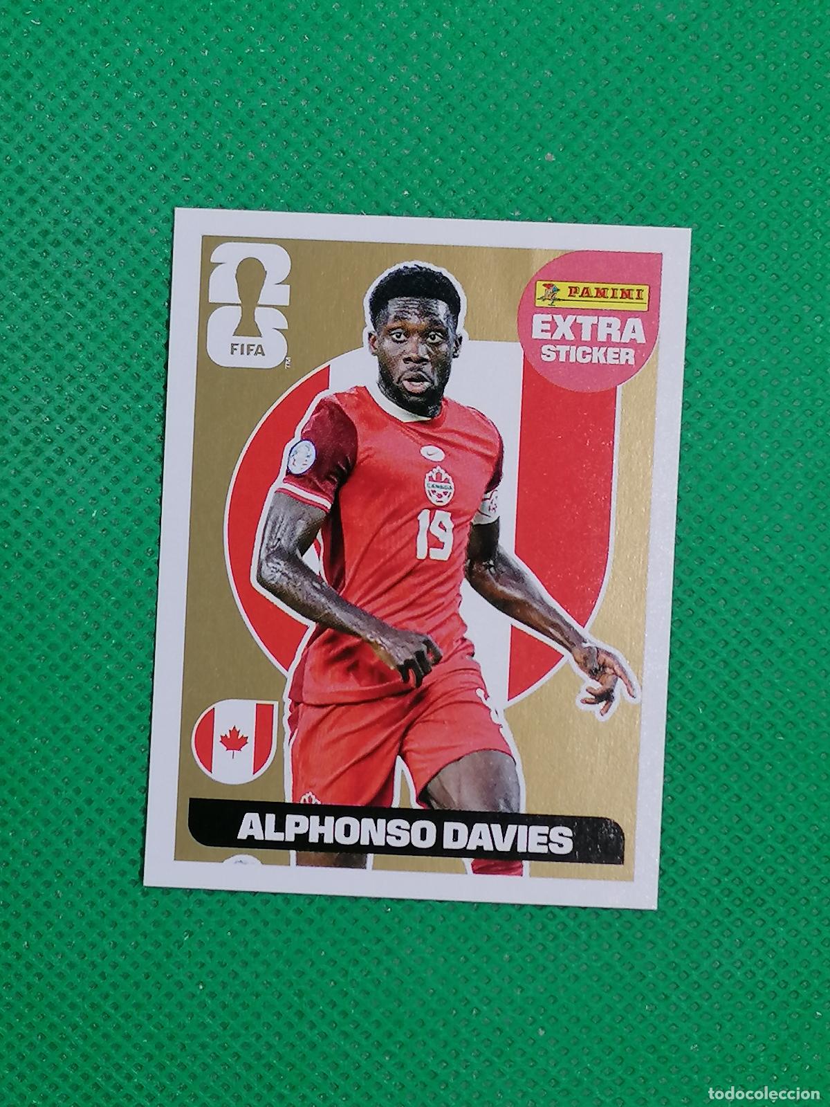 Cromos de F&uacute;tbol: ALPHONSO DAVIES CANADA ORO EXTRA STICKER ⚽ PANINI FIFA MUNDIAL WORLD CUP 26 2026 STICKER ⚽