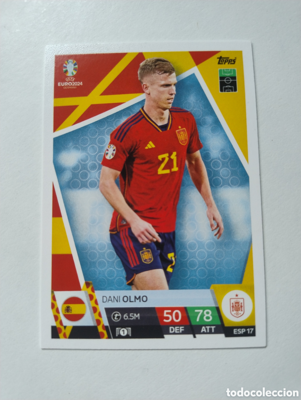 Cromos de F&uacute;tbol: ESP 17 - Dani Olmo - Espa&ntilde;a - Topps Match Attax Euro 2024