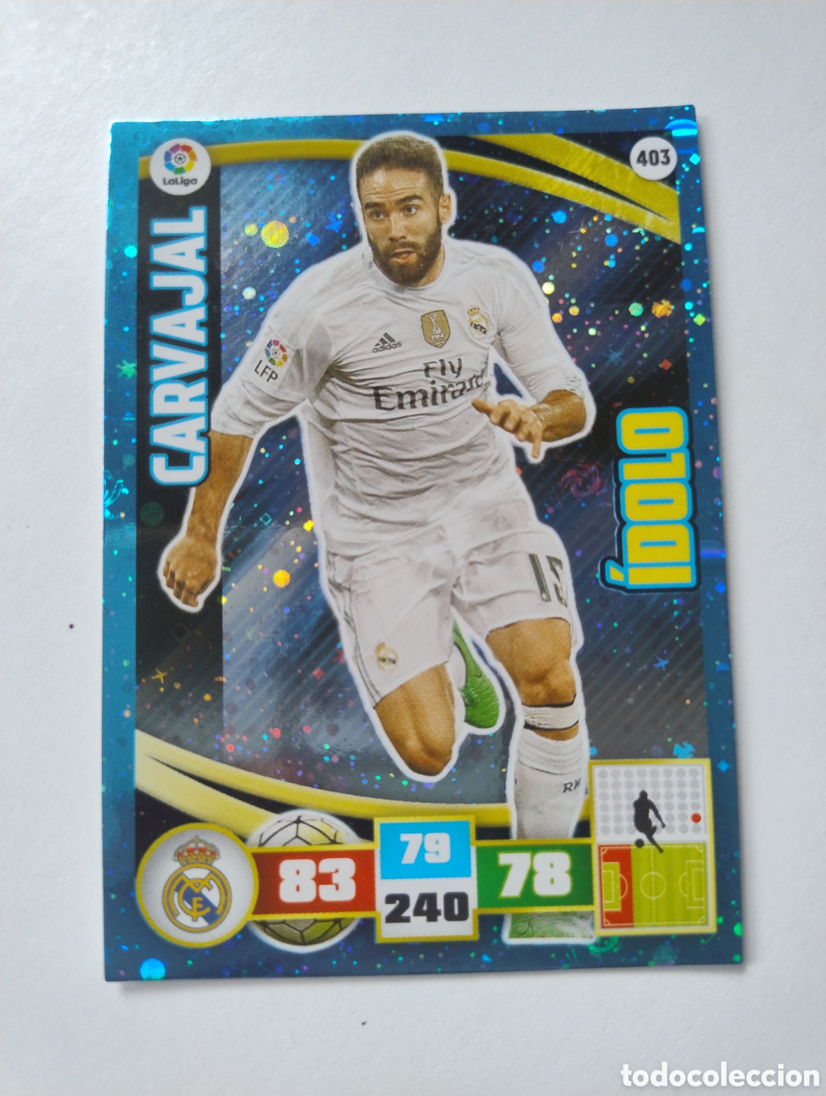 Cromos de F&uacute;tbol: 403 - Carvajal - Real Madrid - Adrenalyn XL Liga 2015 - 2016 Idolo