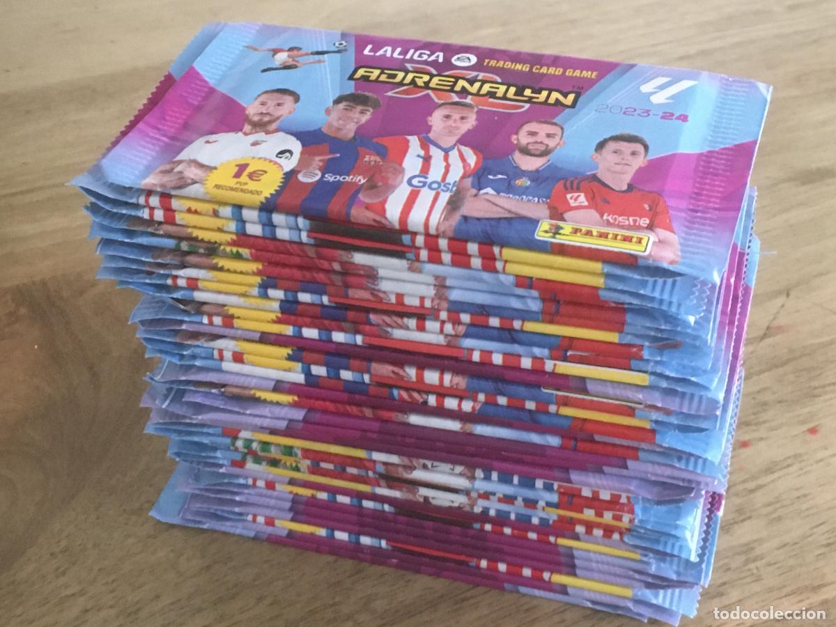 Cromos de F&uacute;tbol: adrenalyn 2023 2024 liga panini lote 35 sobres de cromos sin abrir perfecto estado