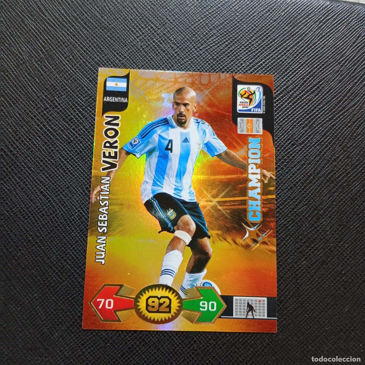 Cromos de F&uacute;tbol: VERON ARGENTINA ADRENALYN MUNDIAL SOUTH AFRICA 10 FUTBOL 2010 - A204 PG39 CHAMPIONS