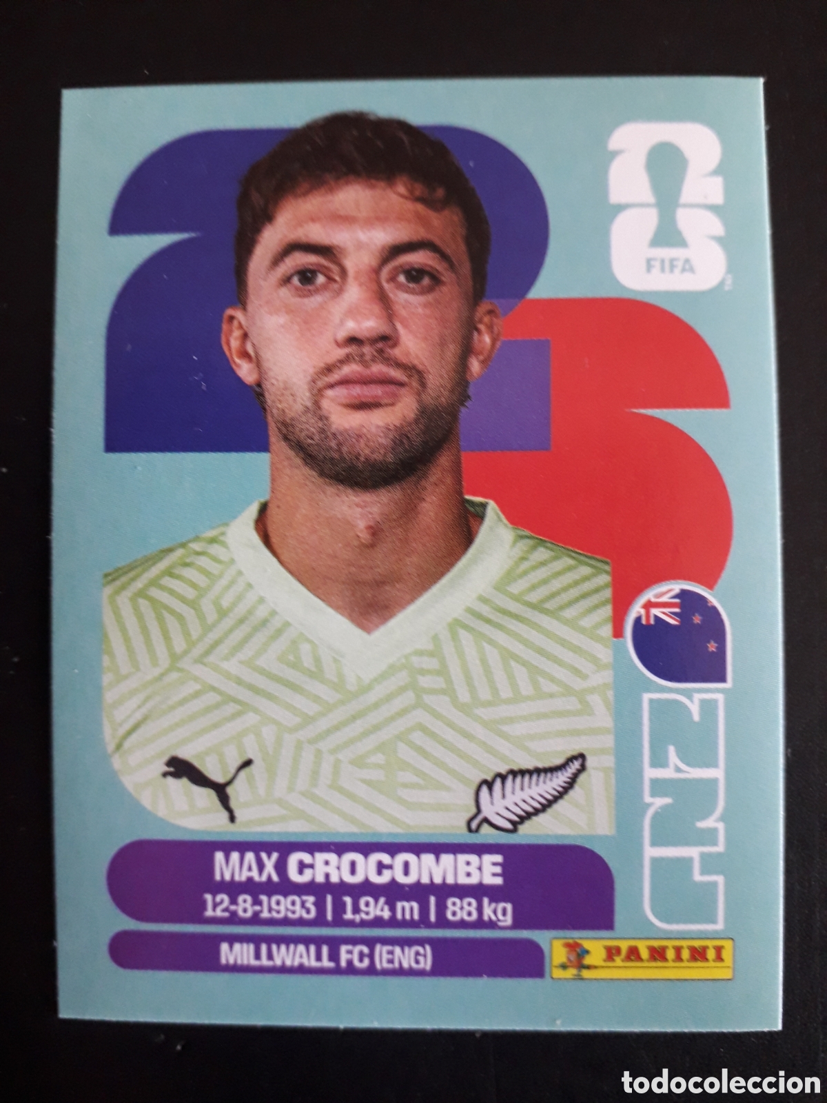 Cromos de F&uacute;tbol: CROCOMBE NUEVA ZELANDA NZL 2 MUNDIAL F&Uacute;TBOL 2026 FIFA WORLD CUP PANINI SIN PEGAR PEDIDO M&Iacute;NIMO 3&euro;.