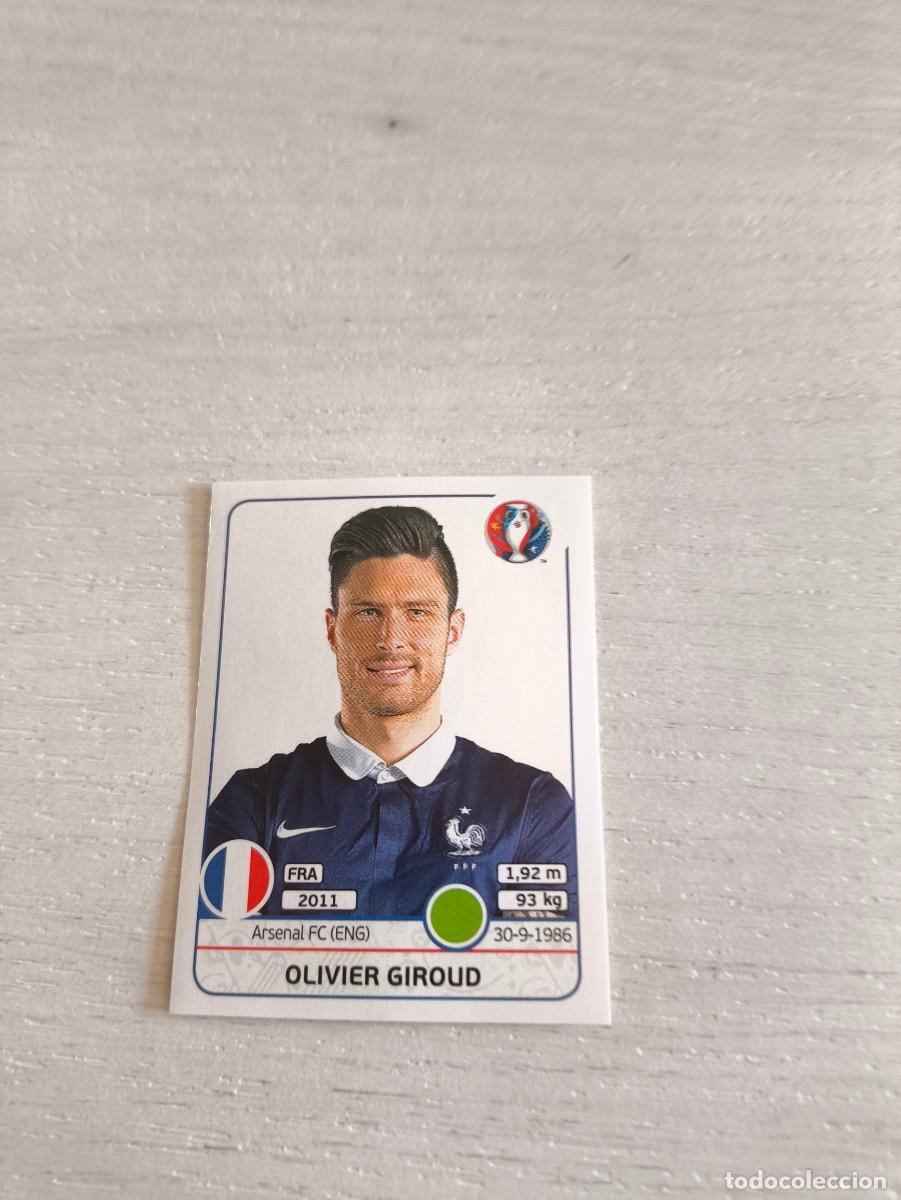 Cromos de F&uacute;tbol: 33 Olivier Giroud FRANCIA SIN PEGAR PANINI EUROCOPA EURO FRANCIA 2016 NO LIGA ESTE