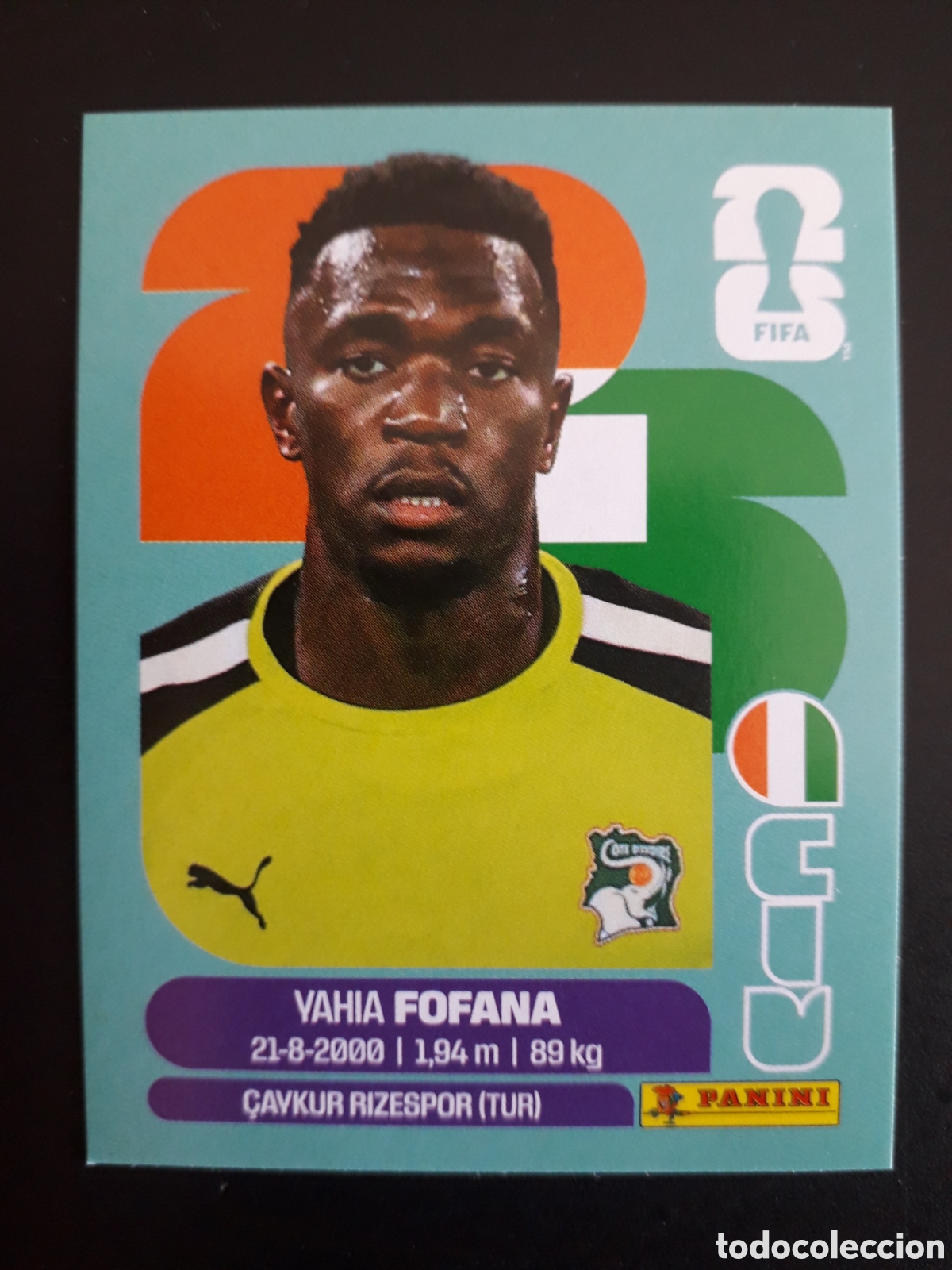 Cromos de F&uacute;tbol: FOFANA COSTA DE MARFIL CIV 2 MUNDIAL F&Uacute;TBOL 2026 FIFA WORLD CUP PANINI SIN PEGAR PEDIDO M&Iacute;NIMO 3&euro;