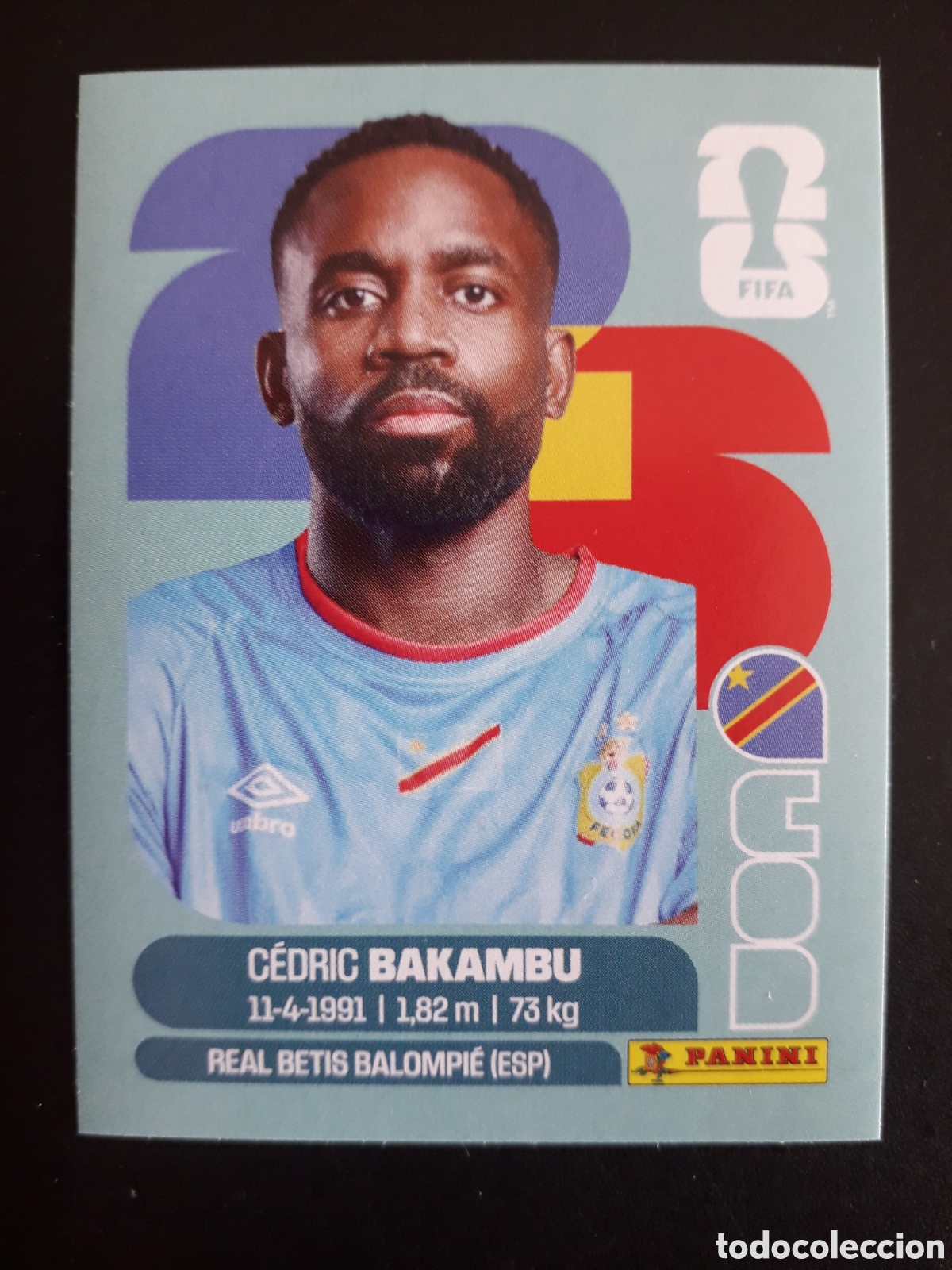 Fu&szlig;ball-Sticker: BAKAMBU CONGO COD 19 MUNDIAL F&Uacute;TBOL 2026 FIFA WORLD CUP PANINI SIN PEGAR PEDIDO M&Iacute;NIMO 3&euro;