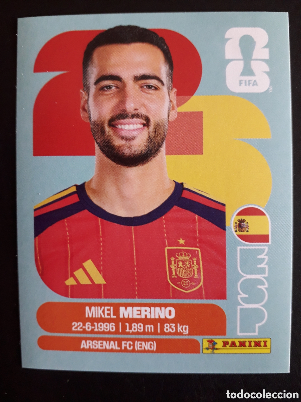 Cartes &agrave; collectionner de Football: MERINO ESPA&Ntilde;A ESP 14 MUNDIAL F&Uacute;TBOL 2026 FIFA WORLD CUP PANINI SIN PEGAR PEDIDO M&Iacute;NIMO 3&euro;