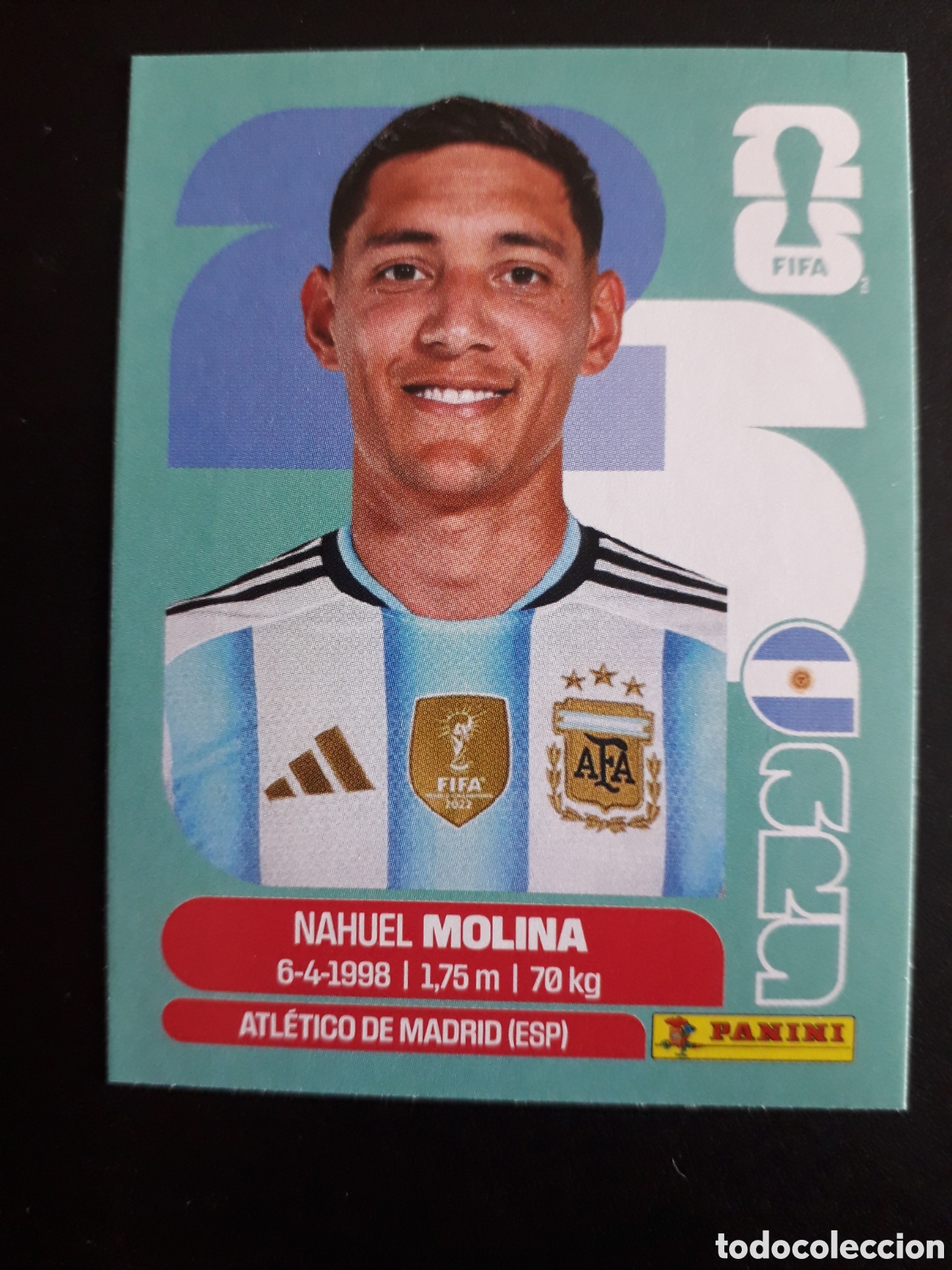 Cromos de F&uacute;tbol: NAHUEL MOLINA ARGENTINA ARG 3 MUNDIAL F&Uacute;TBOL 2026 FIFA WORLD CUP PANINI SIN PEGAR PEDIDO M&Iacute;NIMO 3&euro;.