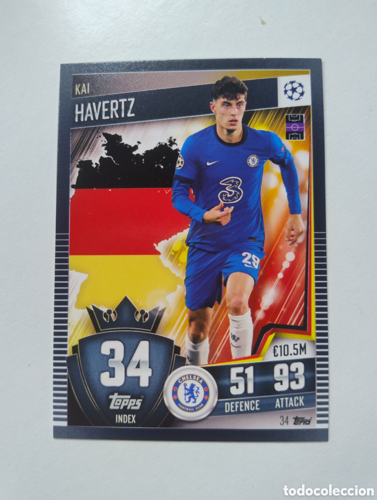 Cartes &agrave; collectionner de Football: 34 - Havertz - Chelsea - Topps Match Attax 101 2020 - 2021