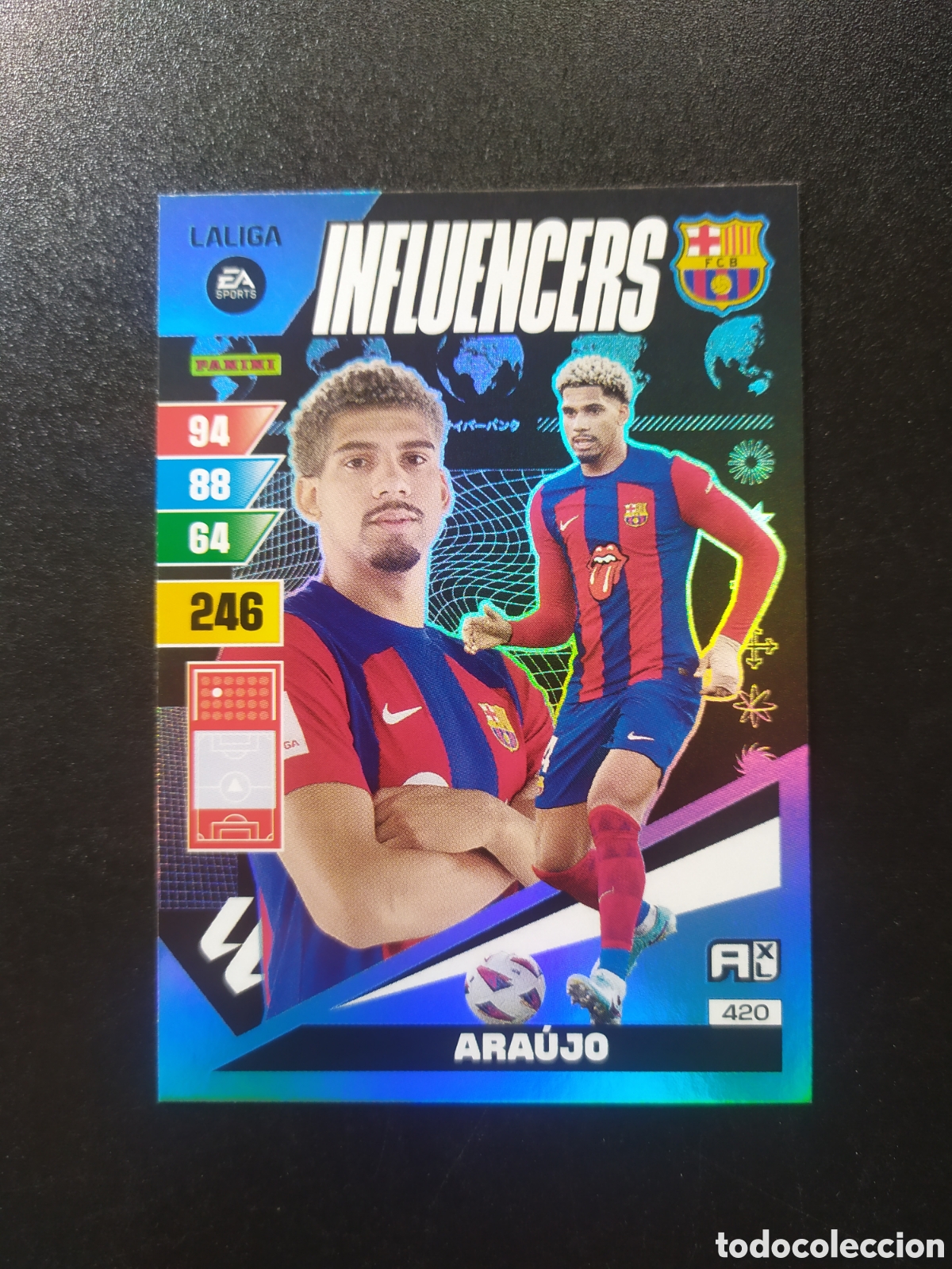 Cromos de Futebol: Adrenalyn 2023 2024 23 24 panini Araujo influencers n&deg; 420 Barcelona