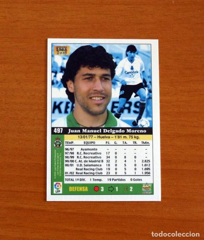 Cromos de F&uacute;tbol: Real Racing de Santander - N&ordm; 497 Juanma - Mundicromo Las Fichas de la Liga 2002-2003-02-03