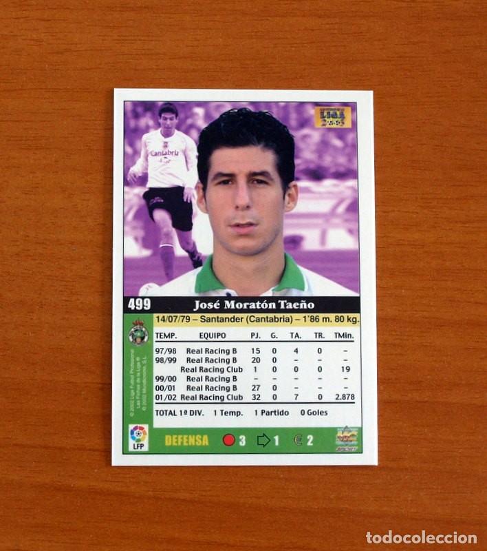 Cromos de F&uacute;tbol: Real Racing de Santander - N&ordm; 499 Mora - Mundicromo Las Fichas de la Liga 2002-2003-02-03