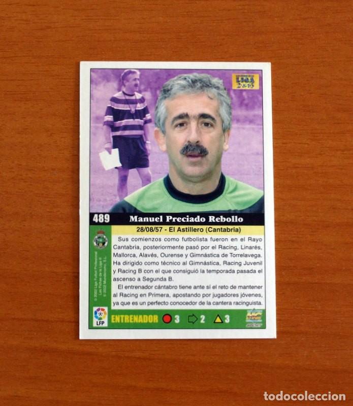 Cromos de Futebol: Real Racing de Santander - N&ordm; 489 Manuel Preciado - Mundicromo Las Fichas de la Liga 2002-2003-02-03