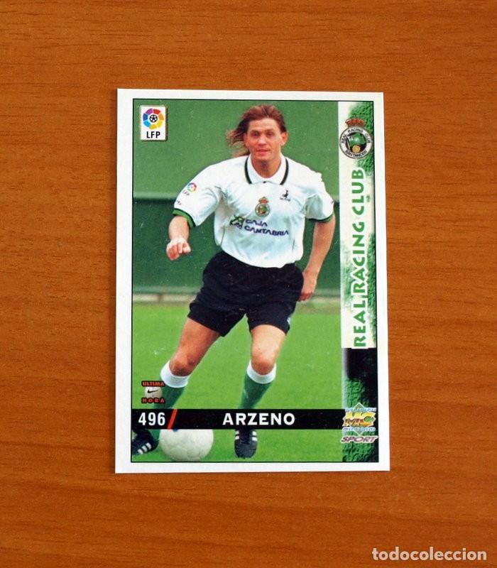 Fu&szlig;ball-Sticker: Racing de Santander -N&ordm; 496 Arzeno -&Uacute;ltima Hora -Mundicromo Las Fichas de la Liga 1998-1999-98-99