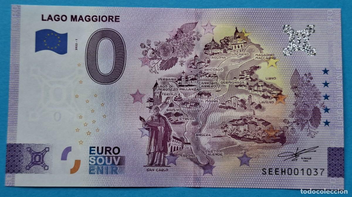 Cromos de F&uacute;tbol: BILLETE 0 Euro Souvenir Italia: SEEH 2022-1 LAGO MAGGIORE