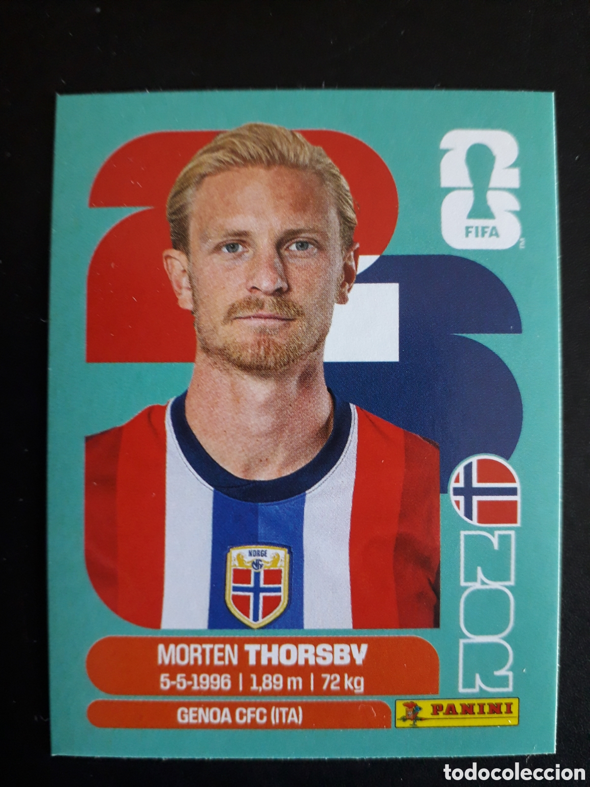 Cromos de F&uacute;tbol: THORSBY NORUEGA NOR 9 MUNDIAL F&Uacute;TBOL 2026 FIFA WORLD CUP PANINI SIN PEGAR PEDIDO M&Iacute;NIMO 3&euro;