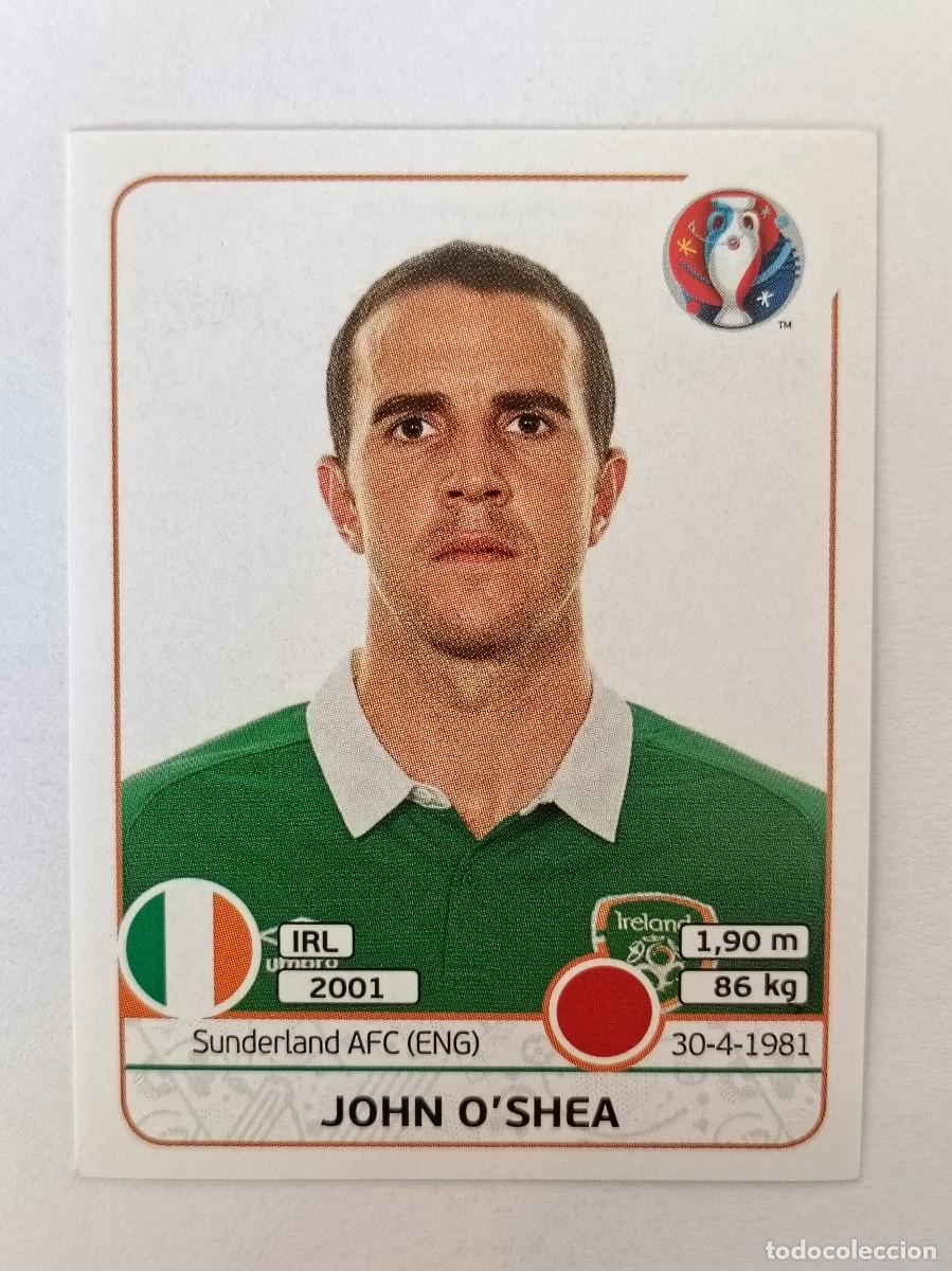 Cromos de F&uacute;tbol: #519 JOHN O'SHEA (IRLANDA) EURO FRANCIA 2016 PANINI