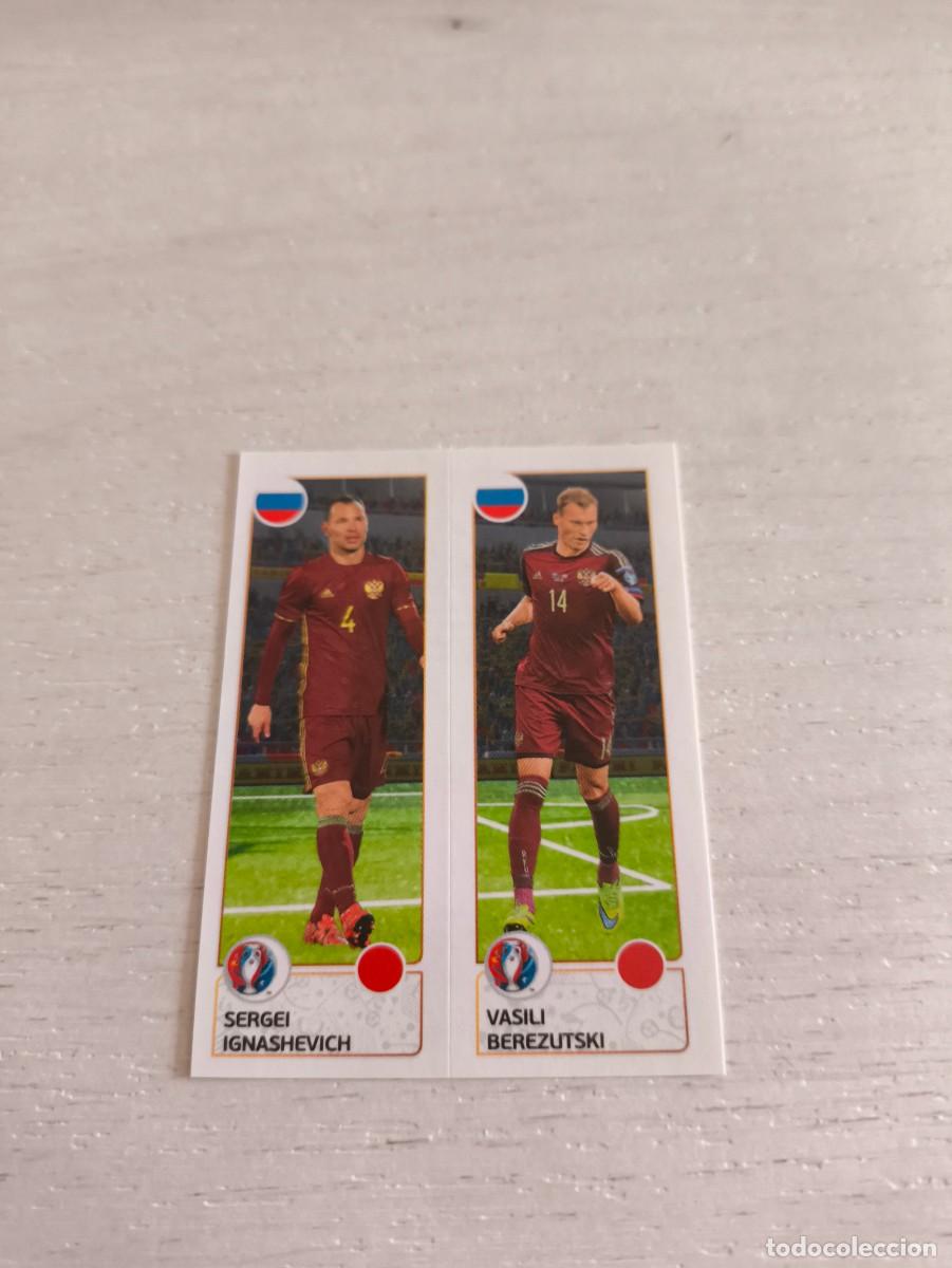 Cromos de F&uacute;tbol: 157 Sergei Ignashevich / Vasili Berezutski RUSIA PANINI EUROCOPA EURO FRANCIA 2016 NO LIGA ESTE