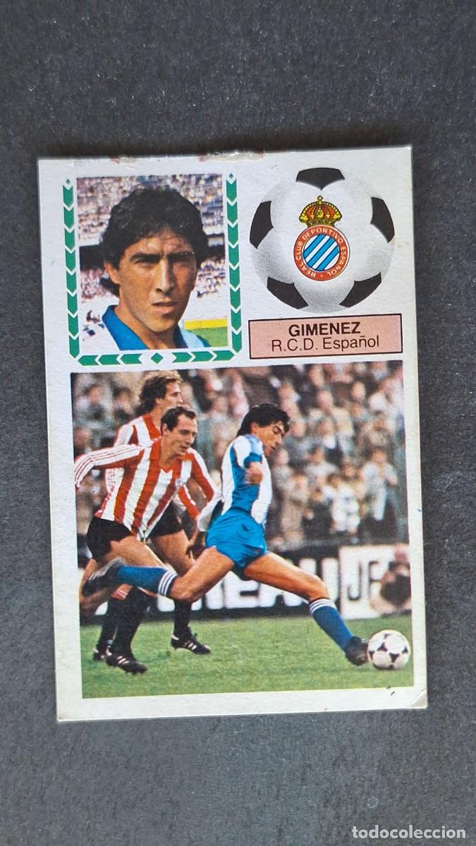 Cromos de F&uacute;tbol: L4 GIMENEZ R. C. D. ESPA&Ntilde;OL LIGA ESTE 1983 1984 83 84 DESPEGADO RECUPERADO