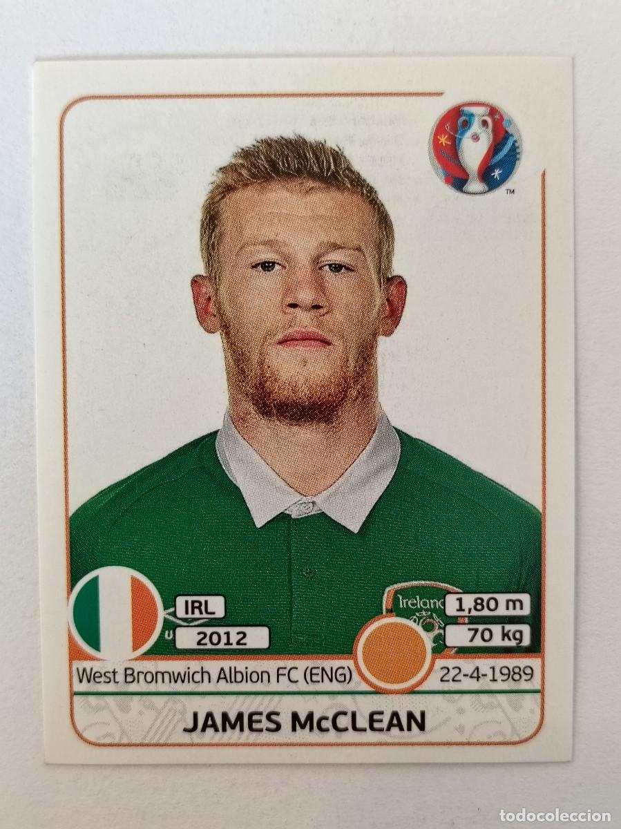 Cromos de F&uacute;tbol: #528 JAMES MCCLEAN (IRLANDA) EURO FRANCIA 2016 PANINI