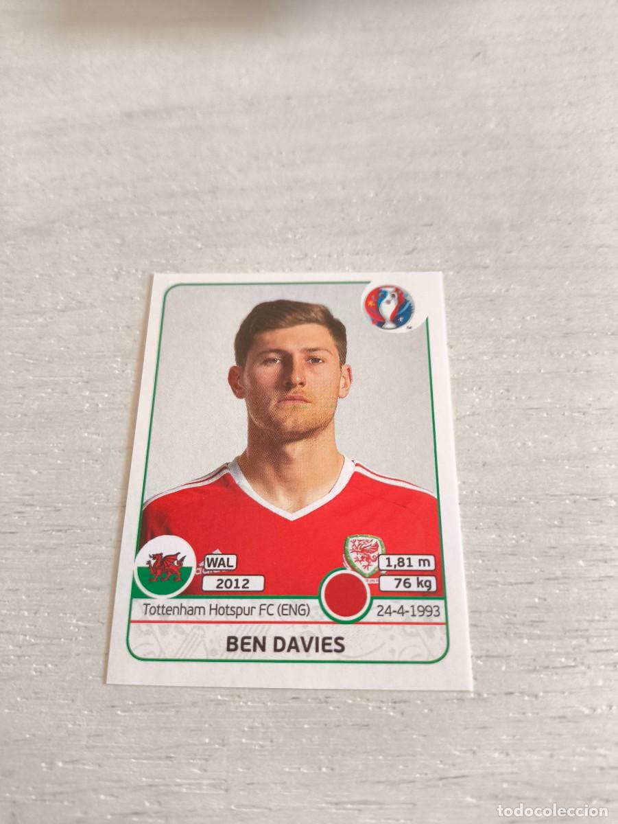Cromos de F&uacute;tbol: 186 Ben Davies GALES PANINI EUROCOPA EURO FRANCIA 2016 NO LIGA ESTE