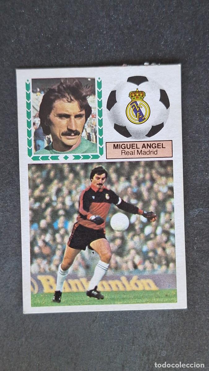 Fu&szlig;ball-Sticker: L4 MIGUEL ANGEL REAL MADRID LIGA ESTE 1983 1984 83 84 DESPEGADO RECUPERADO