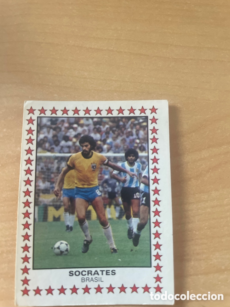 Cromos de F&uacute;tbol: Cromo Socrates de la colecci&oacute;n f&uacute;tbol 83