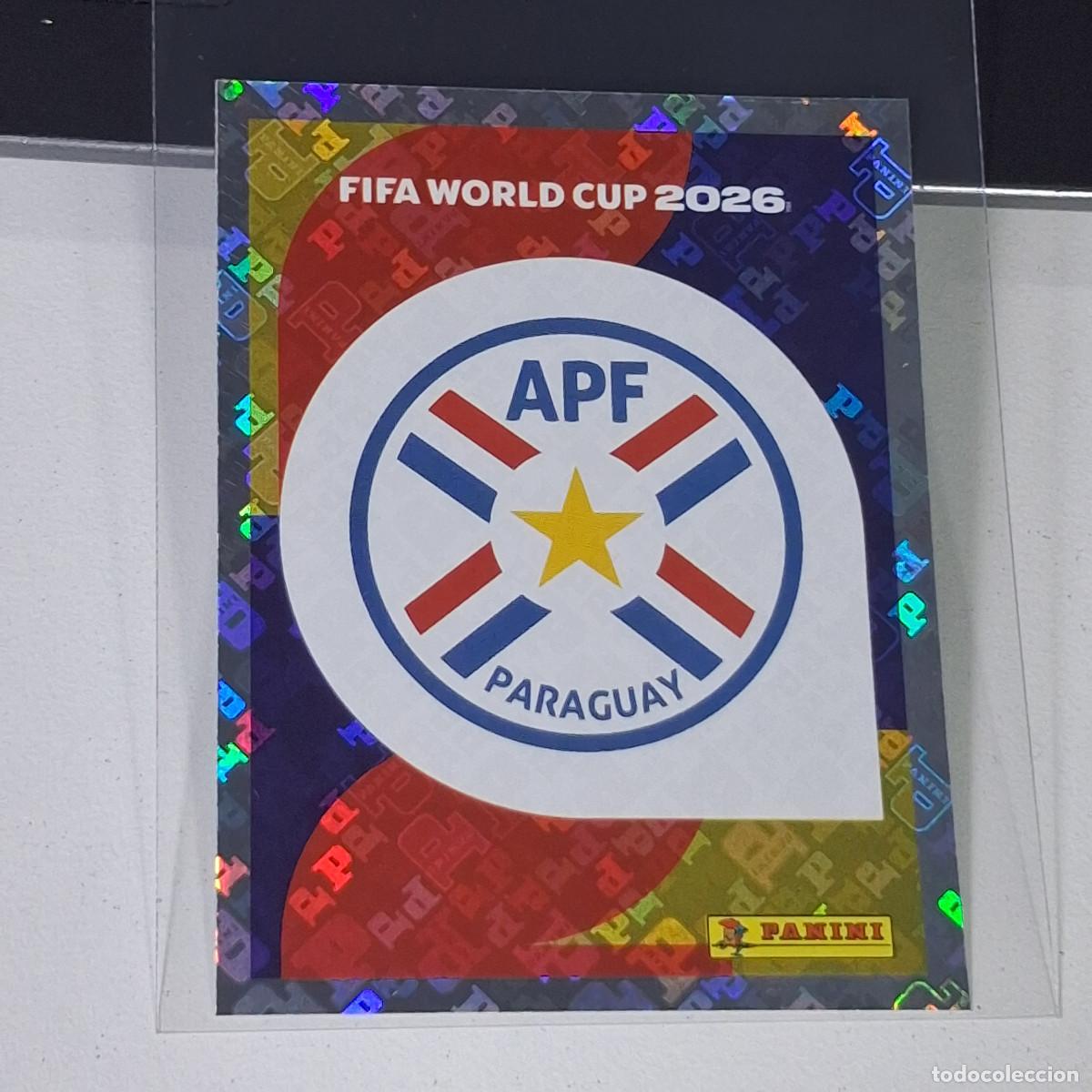 Cromos de F&uacute;tbol: A40 PAR1 EMBLEM ESCUDO 1 PARAGUAY PAR MUNDIAL FIFA WORLD CUP 2026 STICKER PANINI