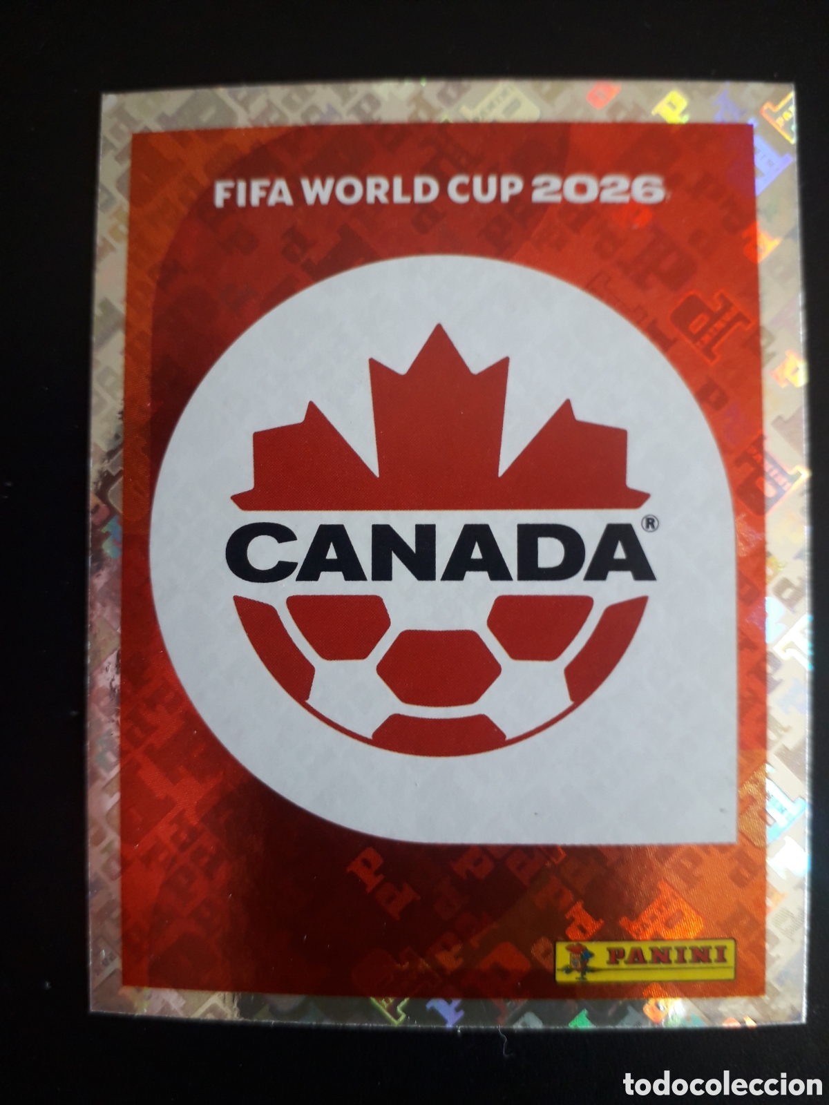 Cromos de F&uacute;tbol: ESCUDO CANAD&Aacute; CAN 1 MUNDIAL F&Uacute;TBOL 2026 FIFA WORLD CUP PANINI SIN PEGAR PEDIDO M&Iacute;NIMO 3&euro;