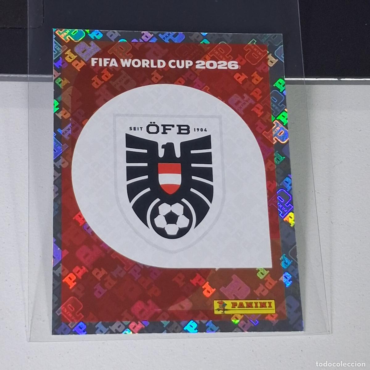 Cromos de F&uacute;tbol: A40 AUT1 EMBLEM ESCUDO 1 AUSTRIA AUT MUNDIAL FIFA WORLD CUP 2026 STICKER PANINI