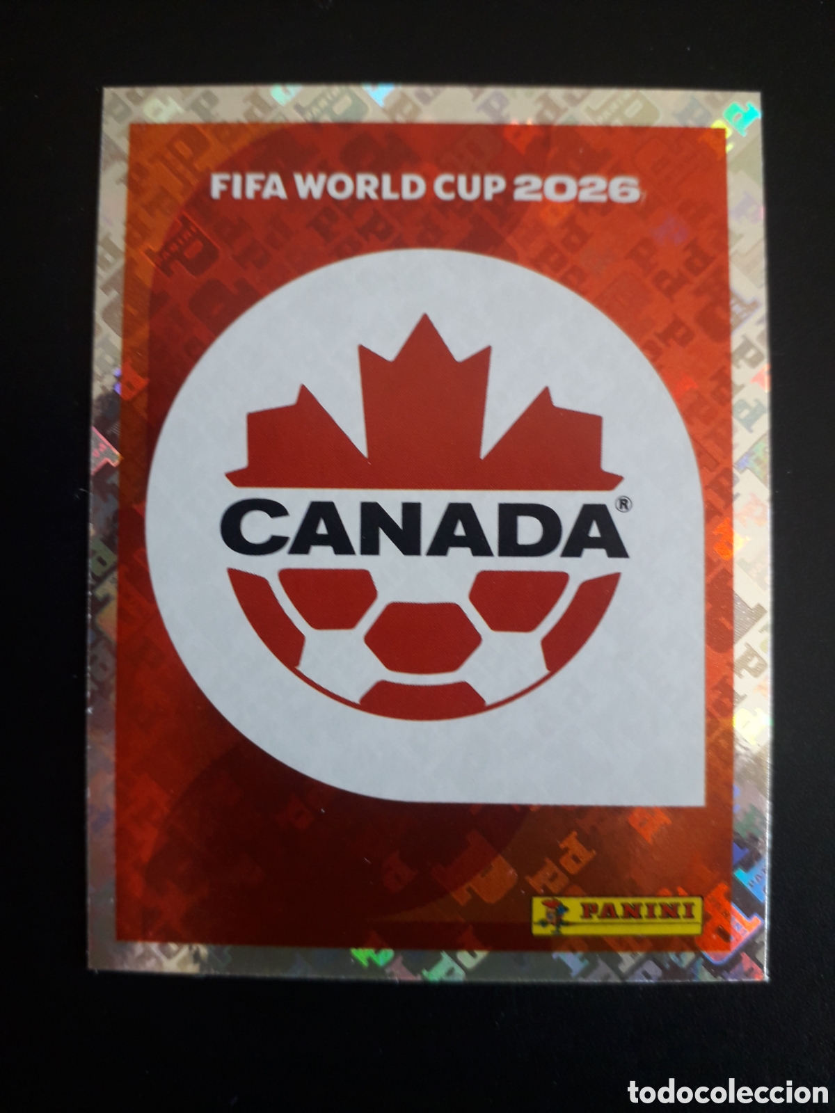 Cromos de F&uacute;tbol: ESCUDO CANAD&Aacute; CAN 1 MUNDIAL F&Uacute;TBOL 2026 FIFA WORLD CUP PANINI SIN PEGAR PEDIDO M&Iacute;NIMO 3&euro;