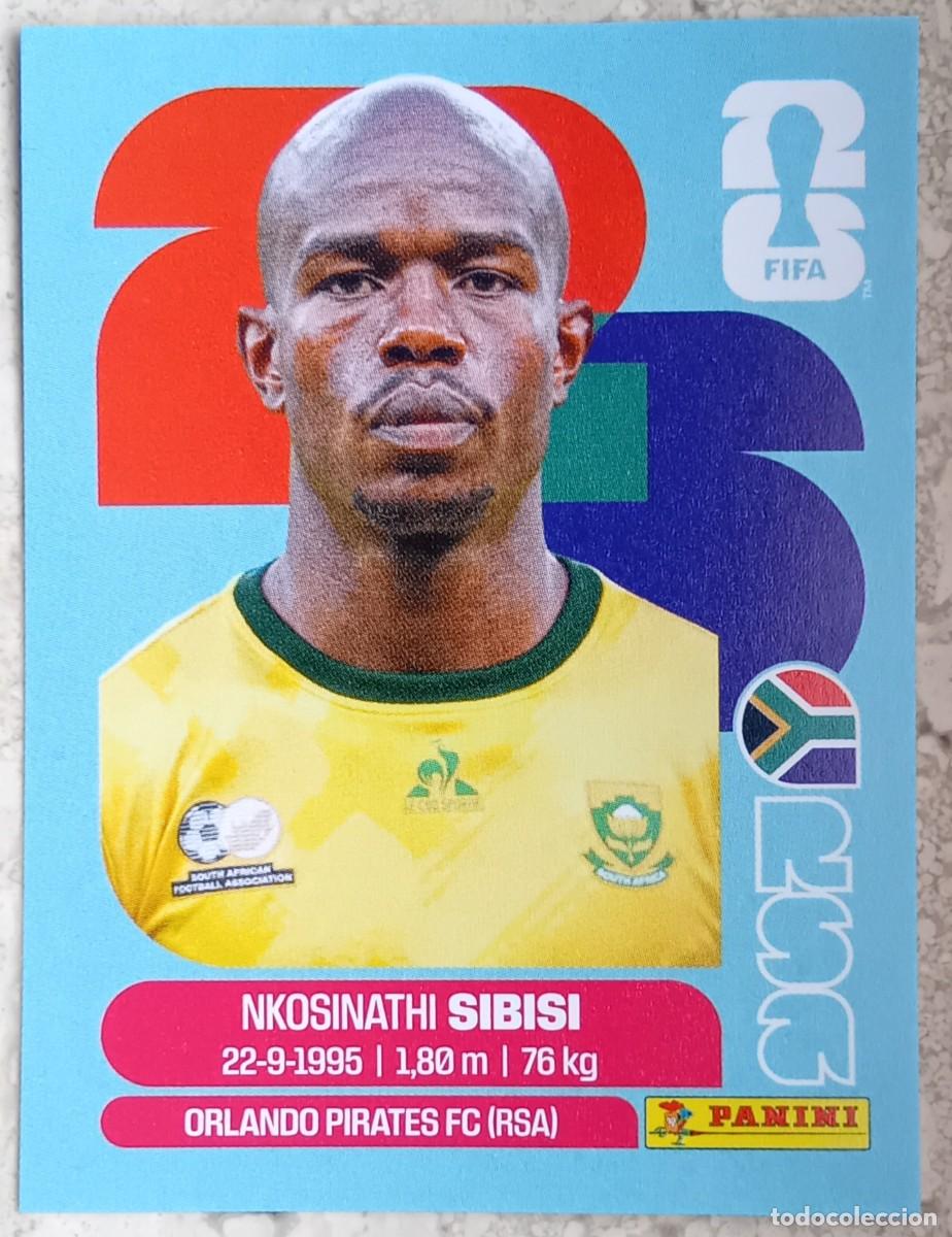 Cromos de F&uacute;tbol: Figurina Panini 2026 Cromo World Cup Usa Mundial 2026 Nkosinathi Sibisi South Africa n RSA 10