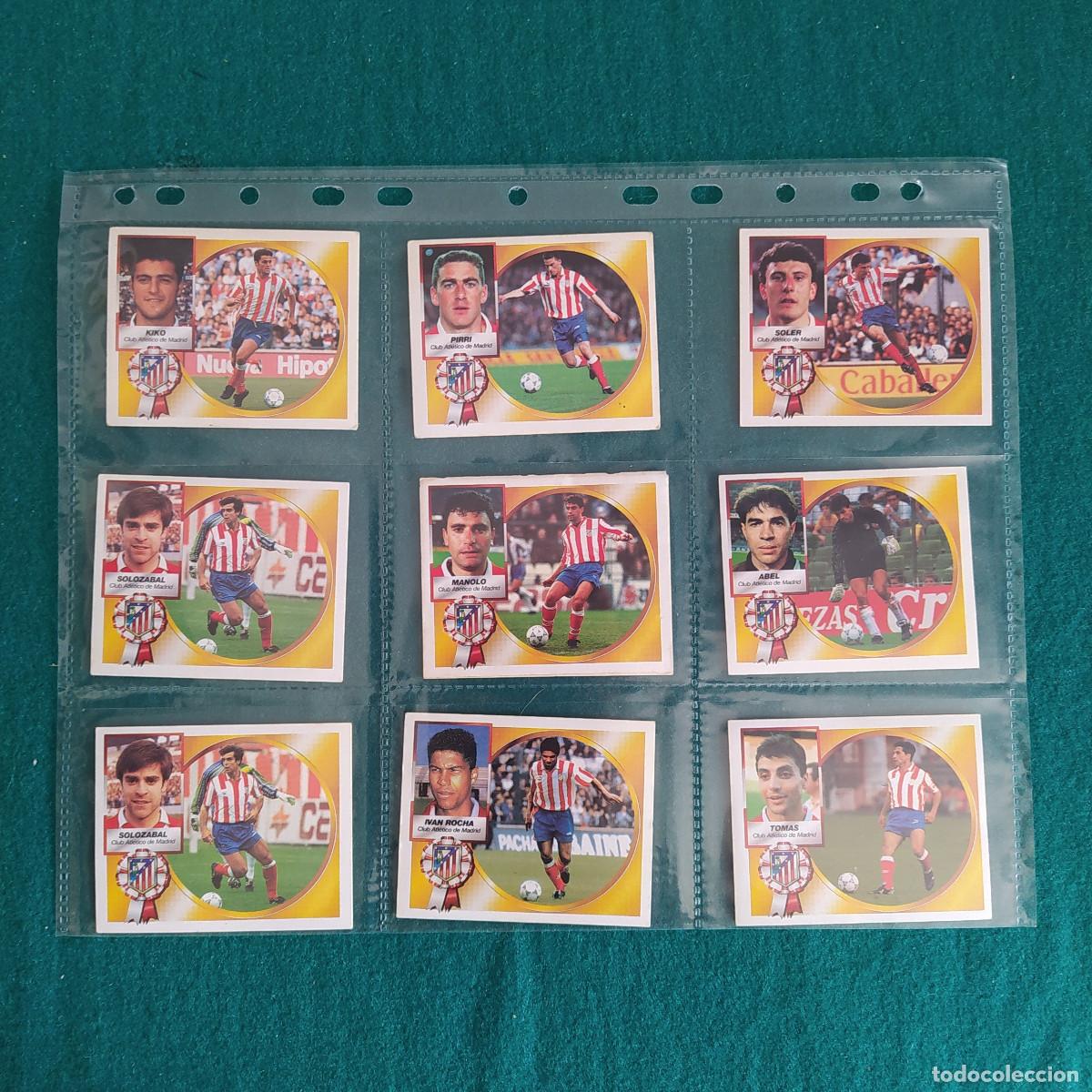 Cromos de Futebol: 9 CROMOS LIGA ESTE 94 95 1994 1995 ATLETICO MADRID