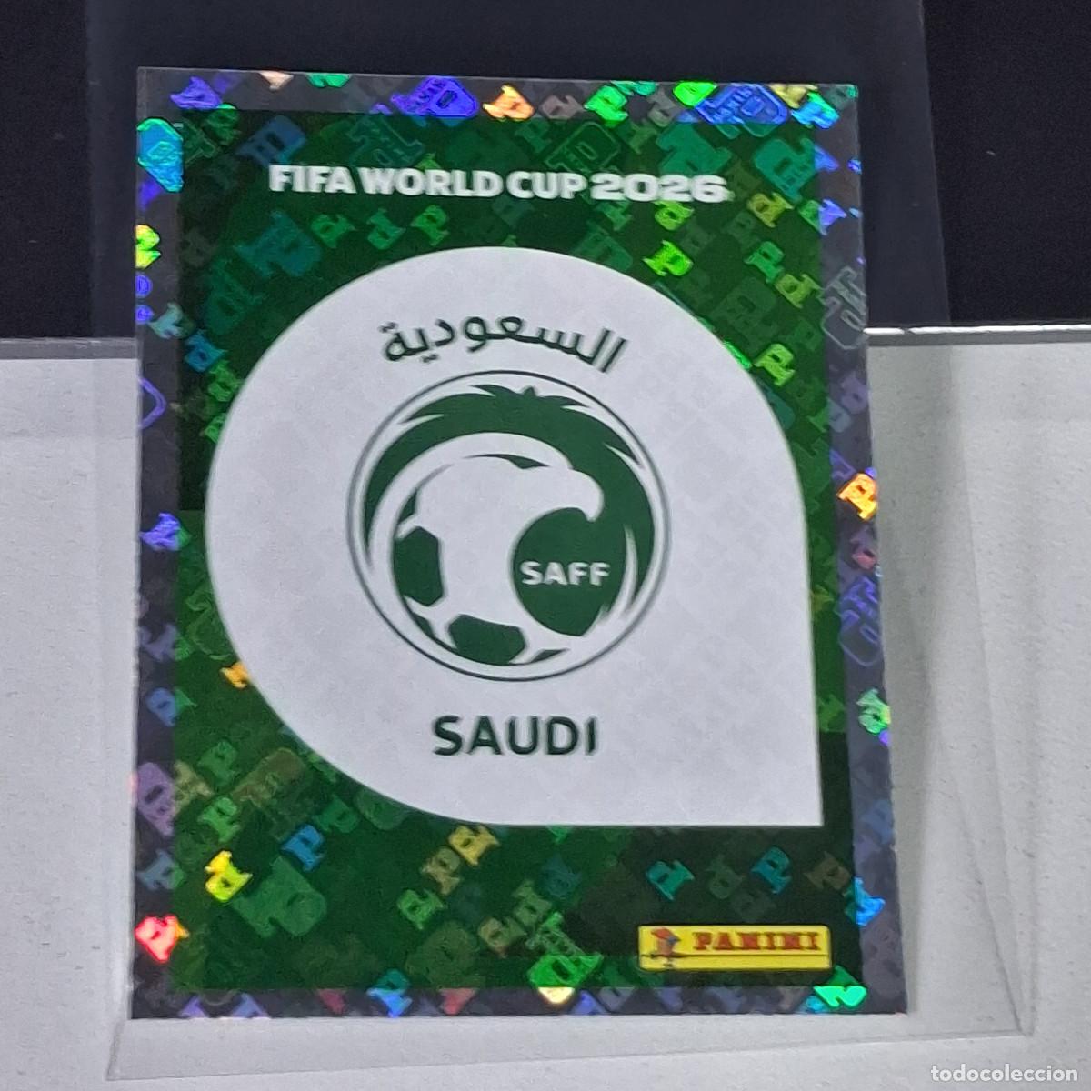 Fu&szlig;ball-Sticker: A40 KSA 1 KSA1 ESCUDO LOGO BADGE ARABIA SAUD&Iacute; MUNDIAL FIFA WORLD CUP 2026 STICKER PANINI