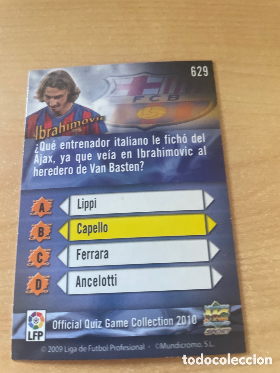 Cromos de f&uacute;tbol: Cromo Ibrahimovic 2010 - Foto 2