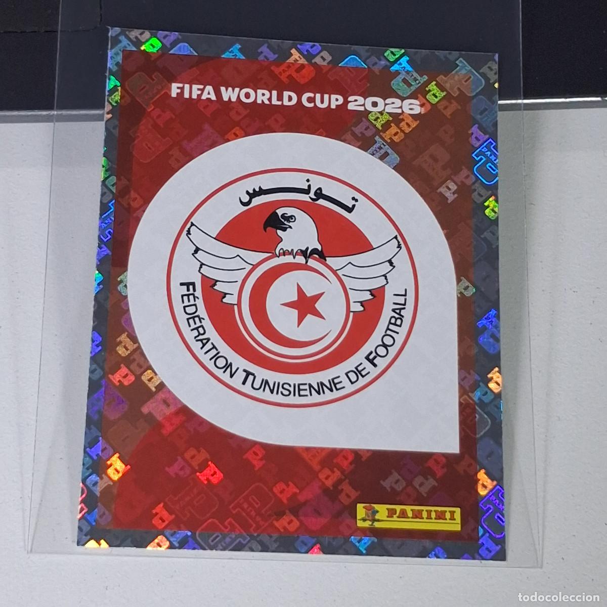 Cromos de F&uacute;tbol: A40 TUN 1 TUN1 ESCUDO LOGO BADGE TUNEZ TUNISIA MUNDIAL FIFA WORLD CUP 2026 STICKER PANINI