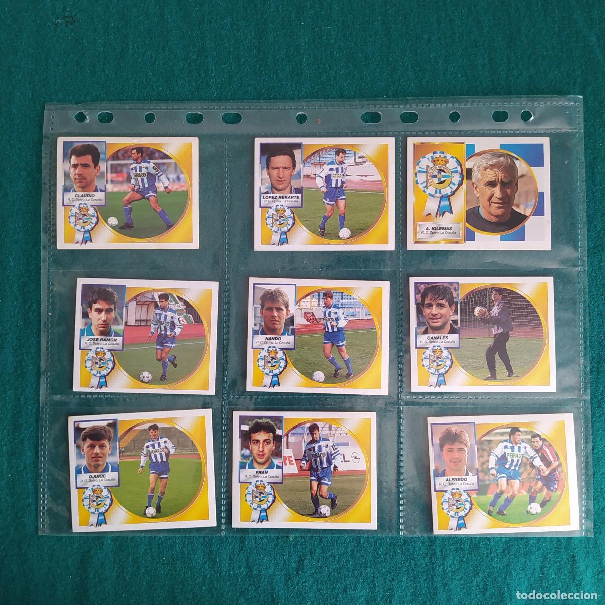 Cromos de Futebol: 9 CROMOS LIGA ESTE 94 95 1994 1995 DEPORTIVO LA CORU&Ntilde;A