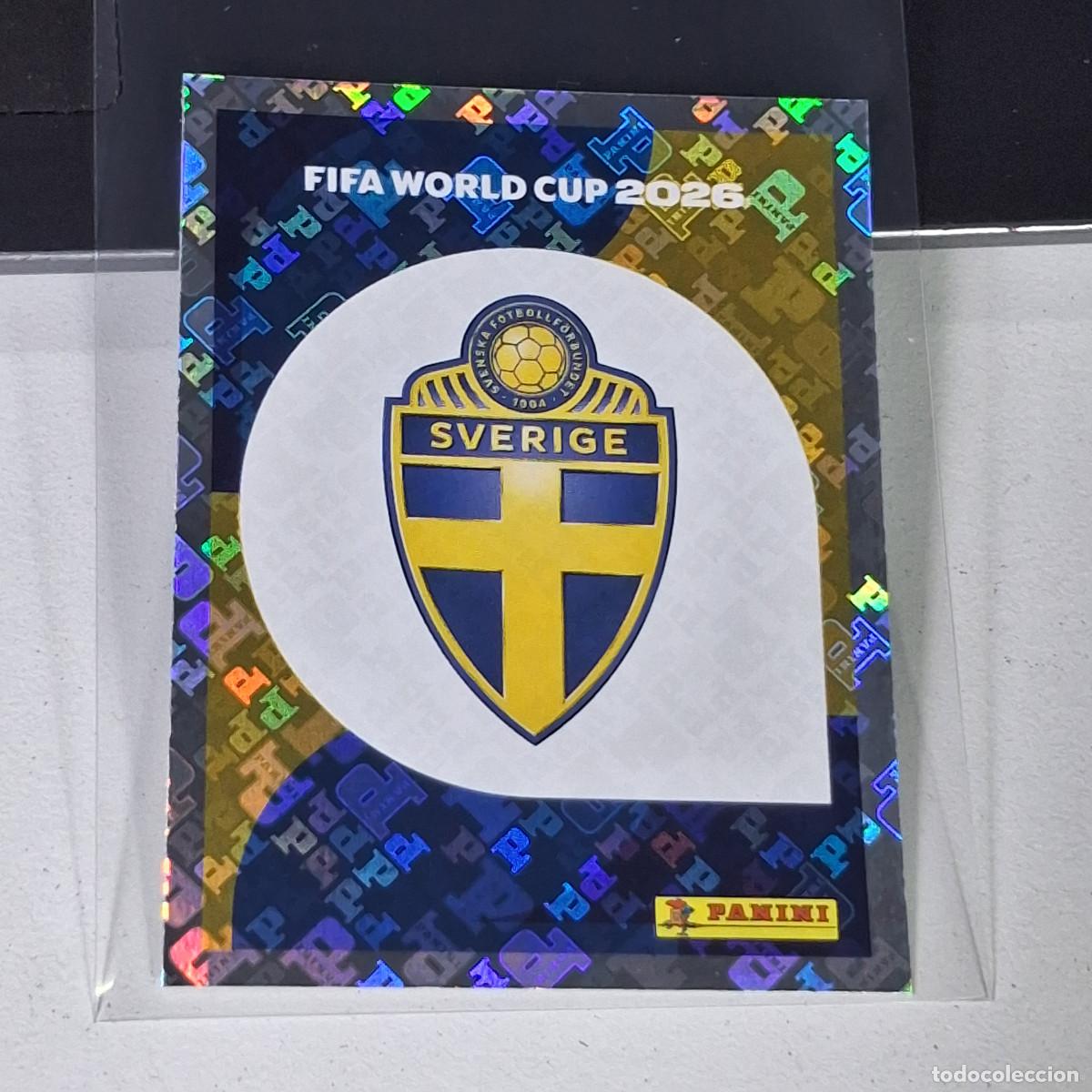 Cromos de F&uacute;tbol: A40 SWE 1 SWE1 ESCUDO LOGO BADGE SUECIA SWEDEN MUNDIAL FIFA WORLD CUP 2026 STICKER PANINI