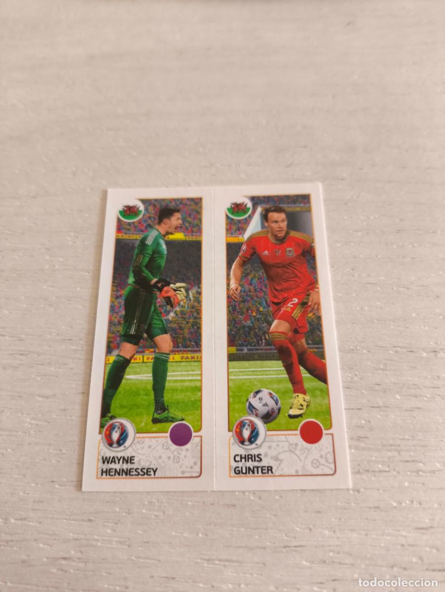 Cromos de F&uacute;tbol: 202 Wayne Hennessey / Chris Gunter GALES PANINI EUROCOPA EURO FRANCIA 2016 NO LIGA ESTE