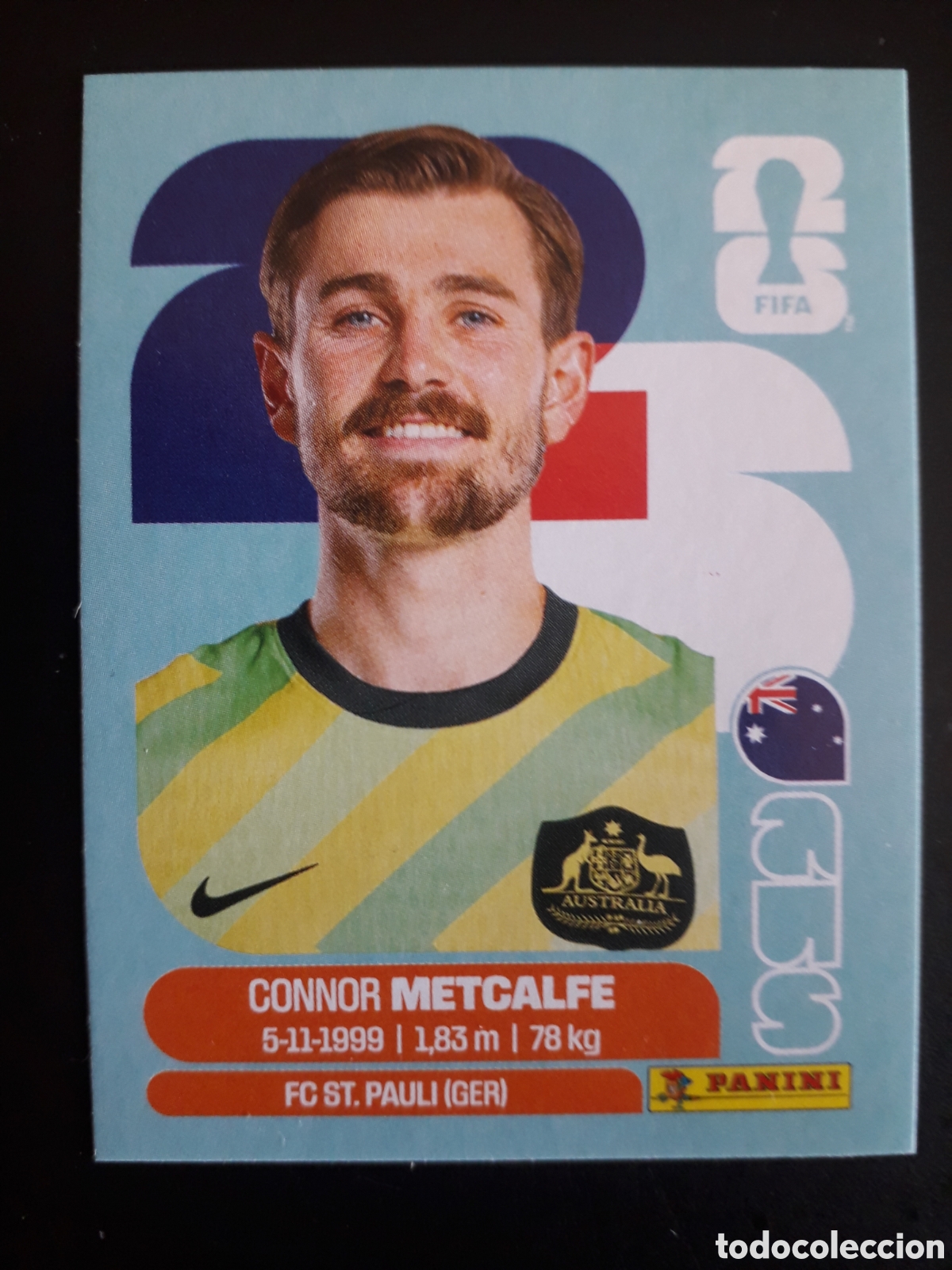 Cromos de F&uacute;tbol: METCALFE AUSTRALIA AUS 15 MUNDIAL F&Uacute;TBOL 2026 FIFA WORLD CUP PANINI SIN PEGAR PEDIDO M&Iacute;NIMO 3&euro;