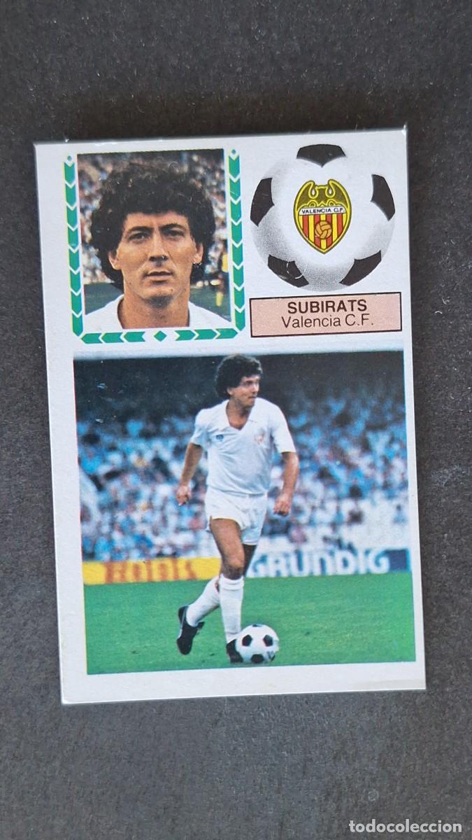 Cromos de F&uacute;tbol: L4 SUBIRATS VALENCIA C. F. LIGA ESTE 1983 1984 83 84 DESPEGADO RECUPERADO
